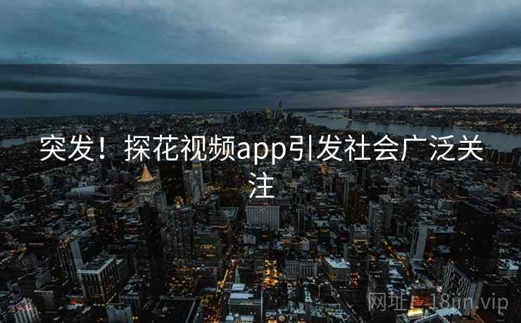 突发！探花视频app引发社会广泛关注