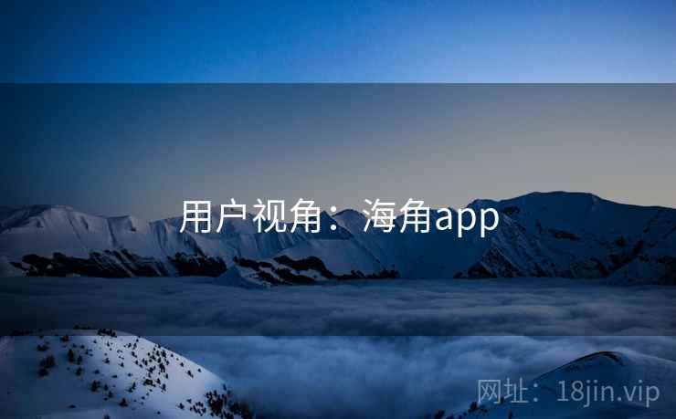 用户视角：海角app